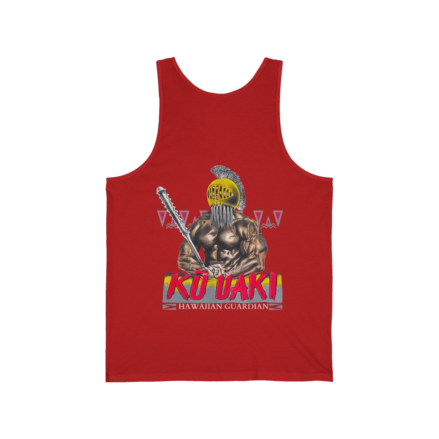 Hawaiian Strength Hawaiian Guardian Ku Uaki Vintage Design 90s New Print Unisex Jersey Tank