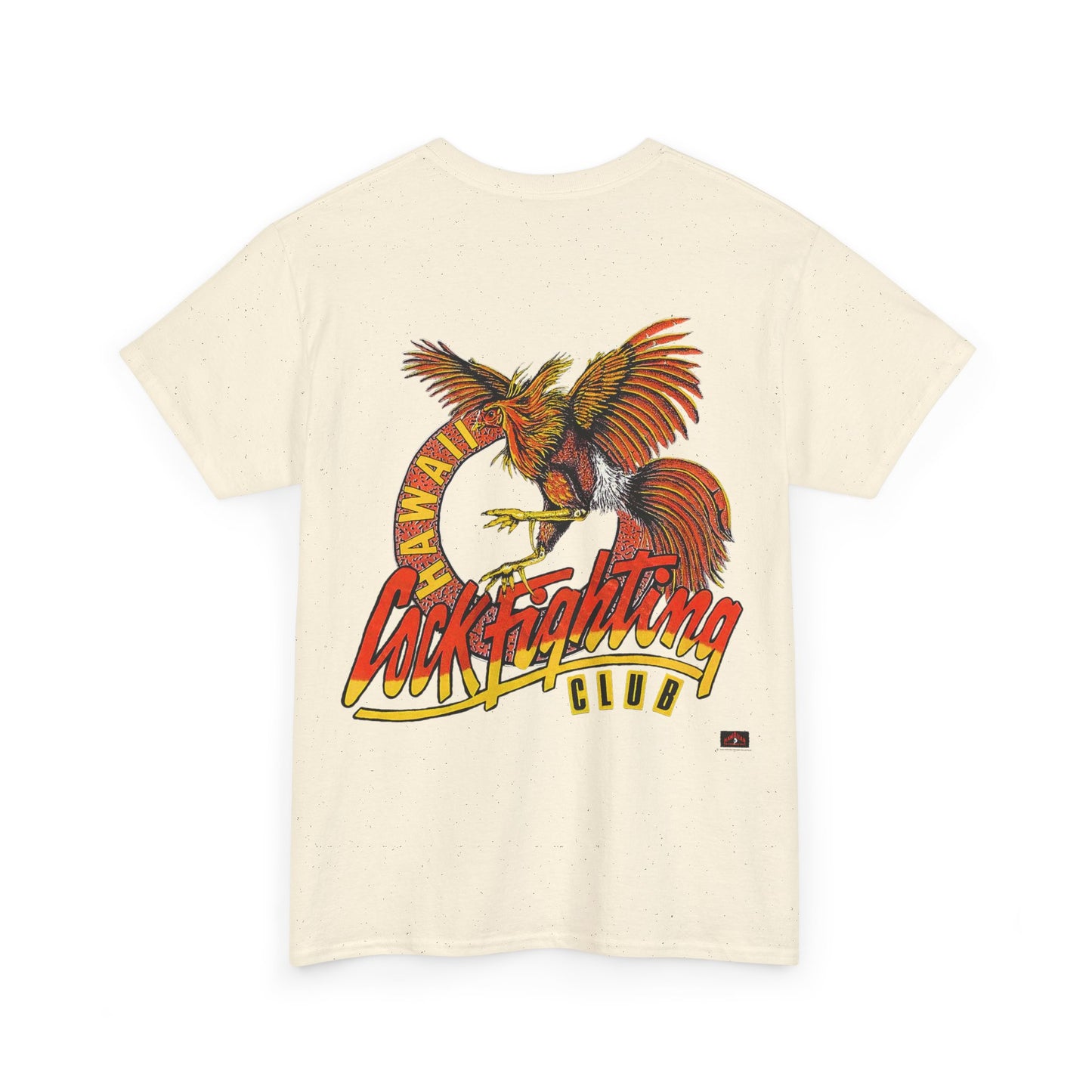 Hawaiian Strength Cockfighting Club Hawaii Vintage Design 90s New Print Unisex Heavy Cotton Tee