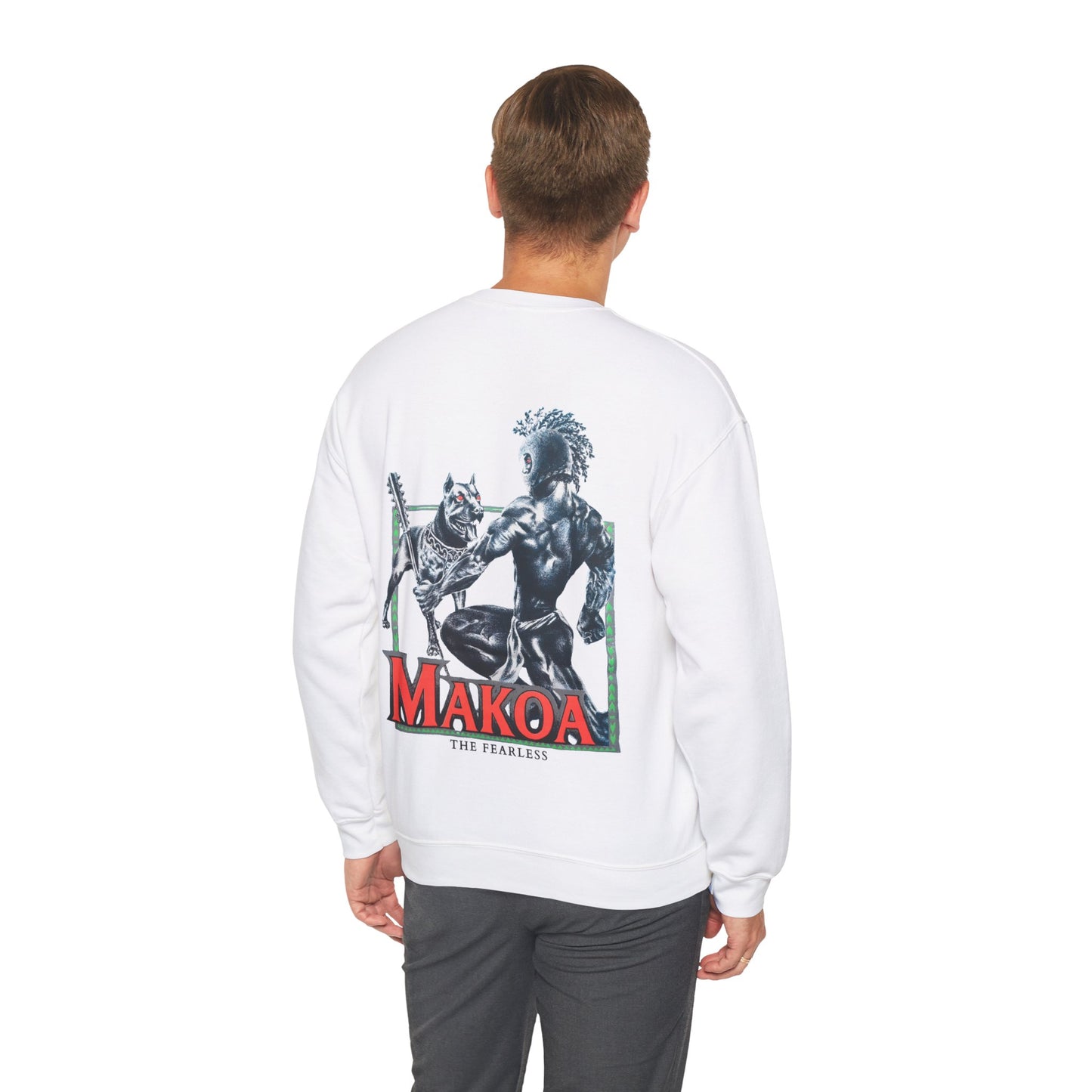 Hawaiian Strength Makoa The Fearless Vintage Design 90s New Print Unisex Heavy Blend™ Crewneck Sweatshirt