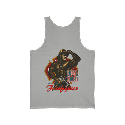 Hawaiian Strength Hawaiian Firefighter Local Strength Vintage 90s Design New Print Unisex Jersey Tank