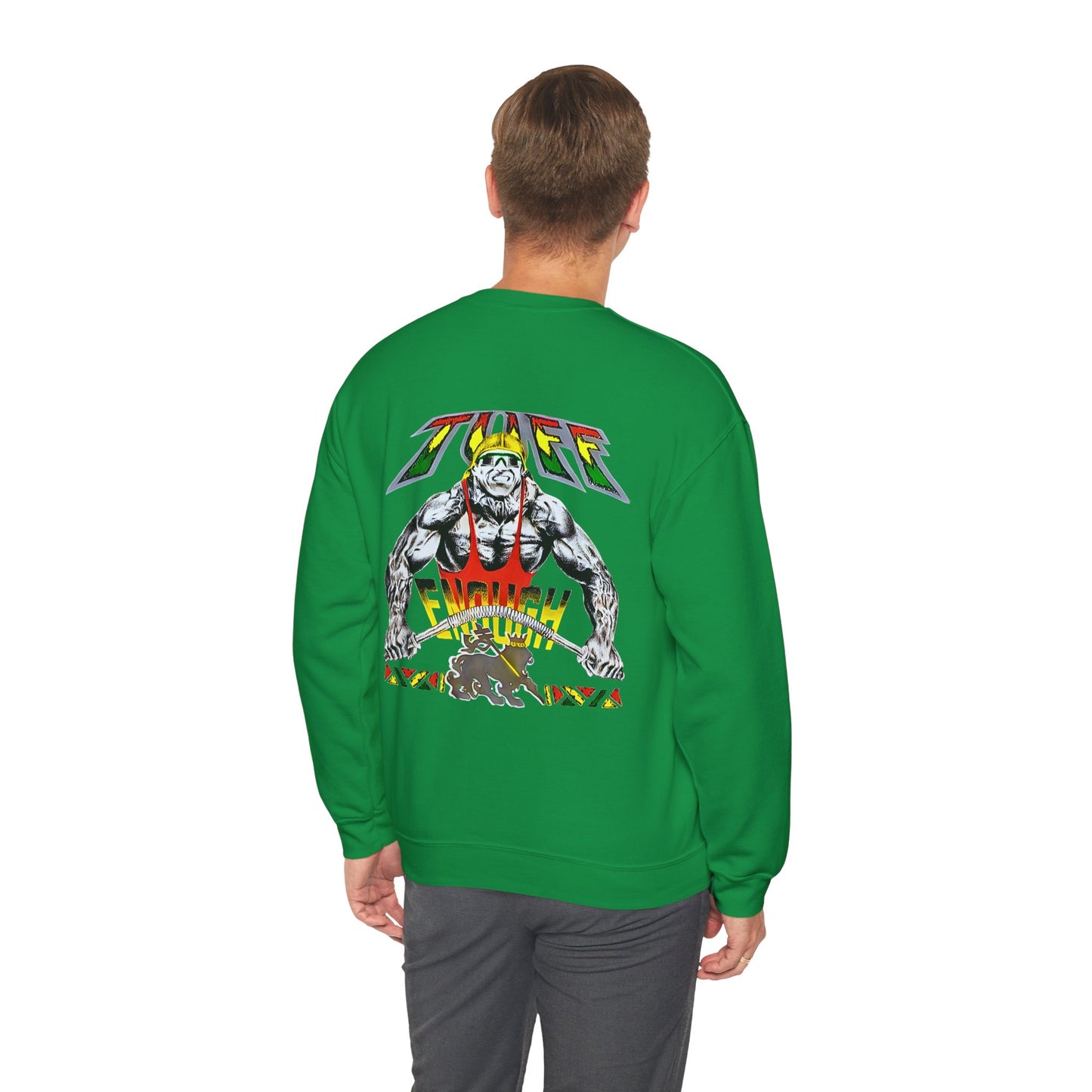 Jawaiian Strength Tuff Enough Vintage Design 90s New Print Unisex Heavy Blend™ Crewneck Sweatshirt