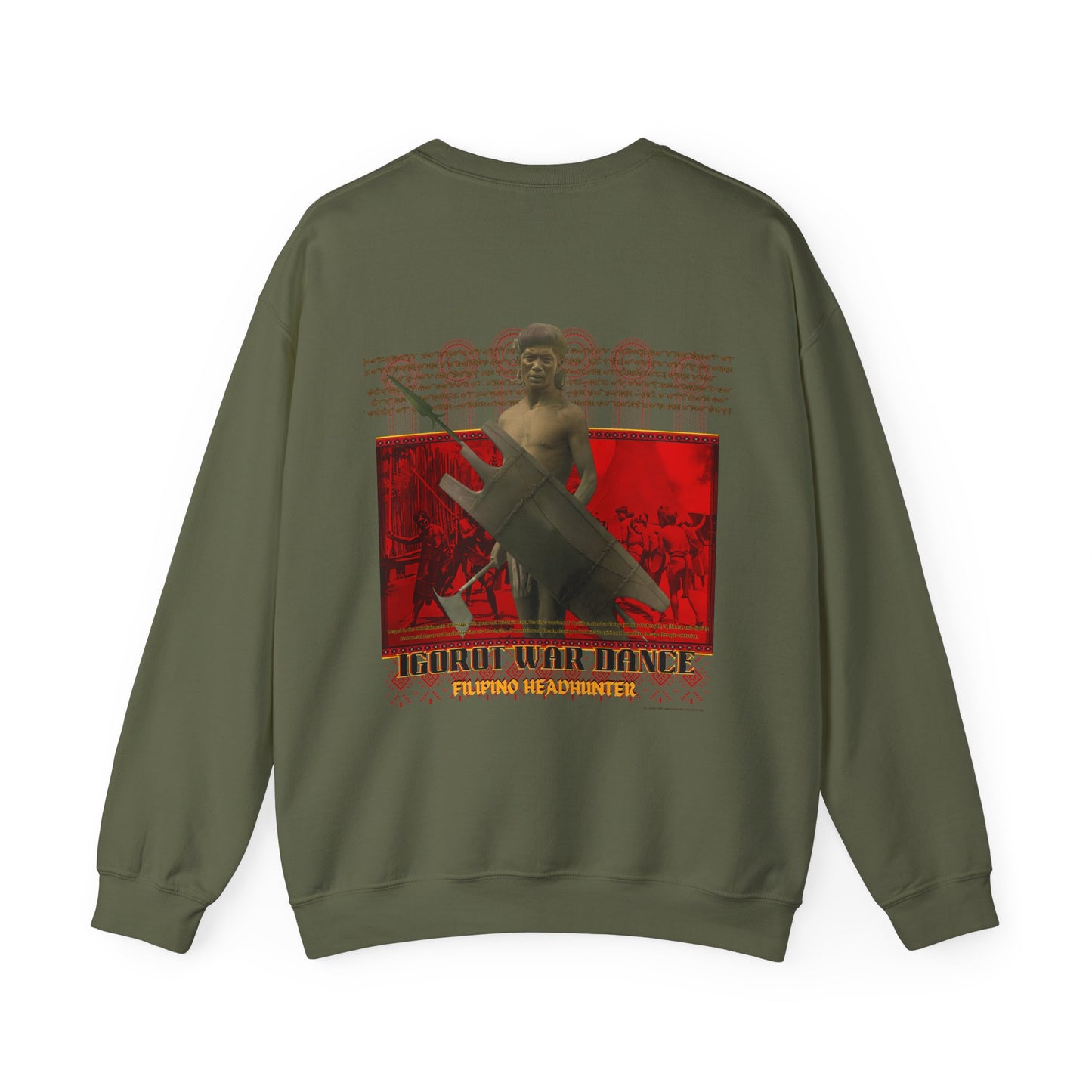 Filipino Strength Filipino Headhunter Igorot War Dance Unisex Heavy Blend™ Crewneck Sweatshirt