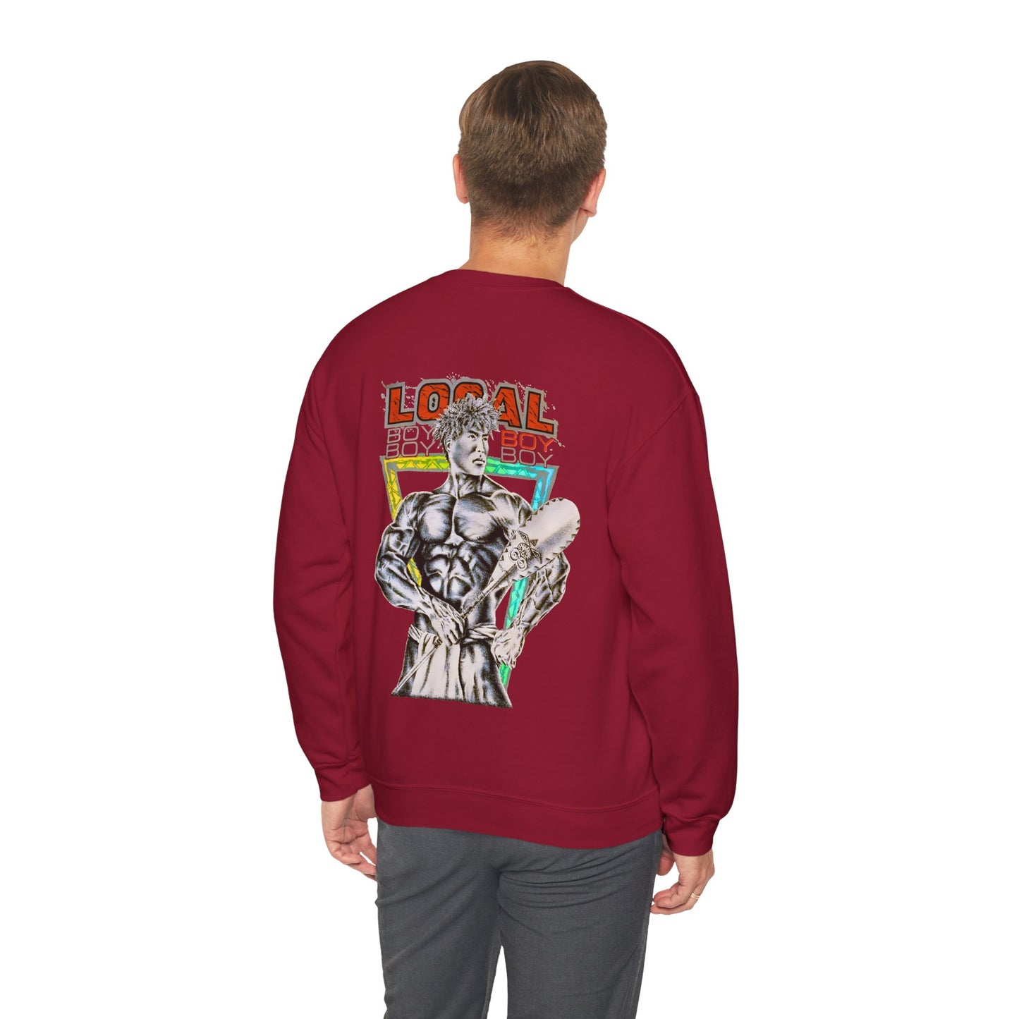 Hawaiian Strength Local Boy Vintage Design 90s New Print Unisex Heavy Blend™ Crewneck Sweatshirt