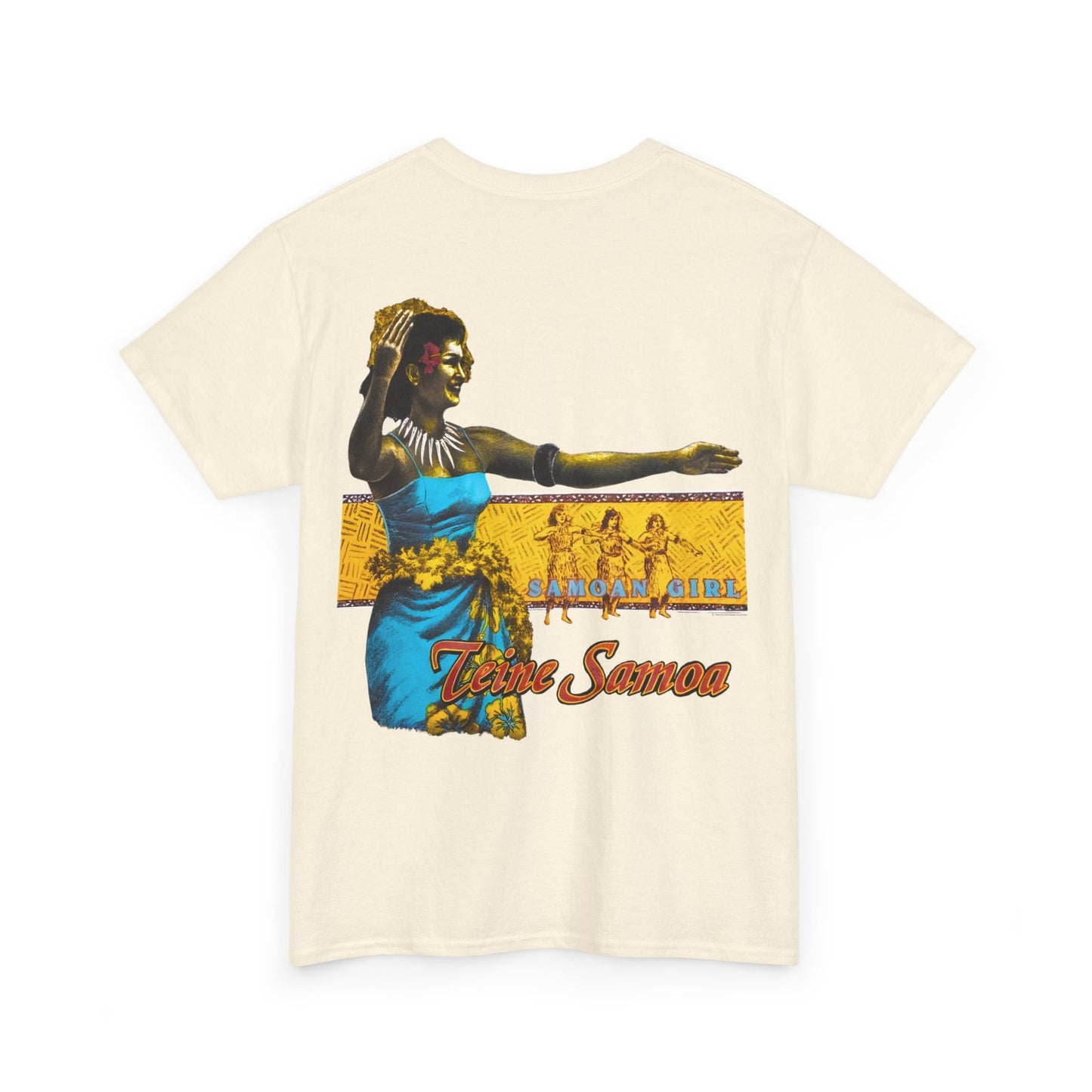 Samoan Strength Samoan Girl Teine Samoa Shirt Vintage Design 90s New Print T-shirt Unisex Heavy Cotton Tee