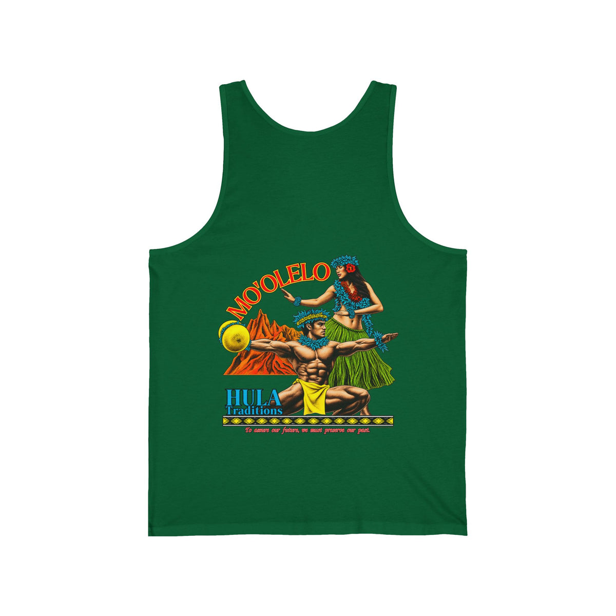 Hawaiian Strength Mo'olelo Hula Traditions Unisex Jersey Tank