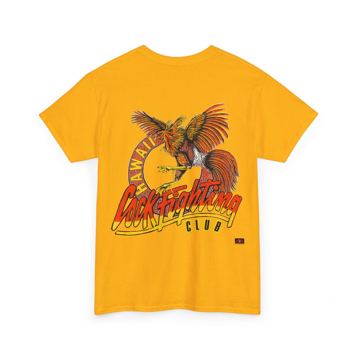 Hawaiian Strength Cockfighting Club Hawaii Vintage Design 90s New Print Unisex Heavy Cotton Tee