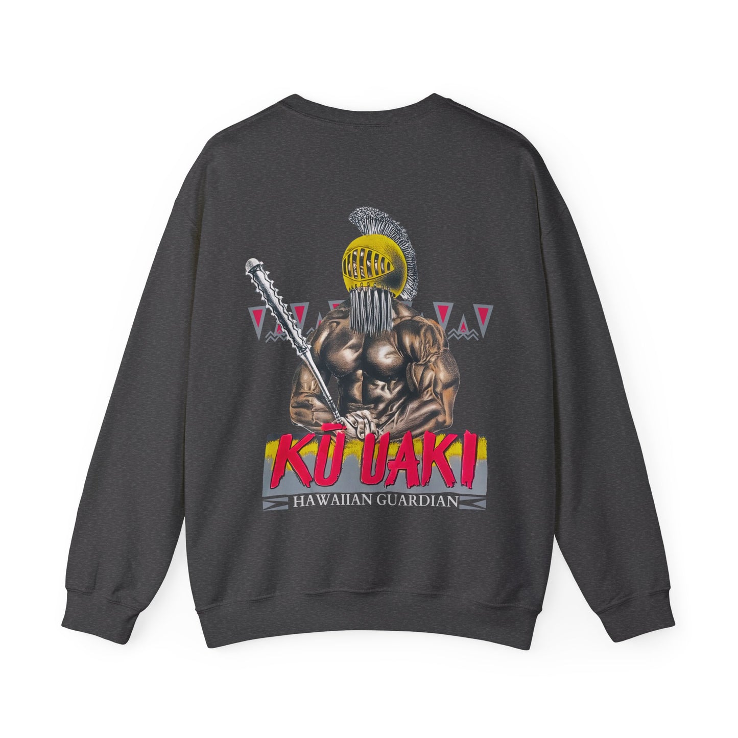 Hawaiian Strength Hawaiian Guardian Ku Uaki Vintage Design 90s New Print Unisex Heavy Blend™ Crewneck Sweatshirt