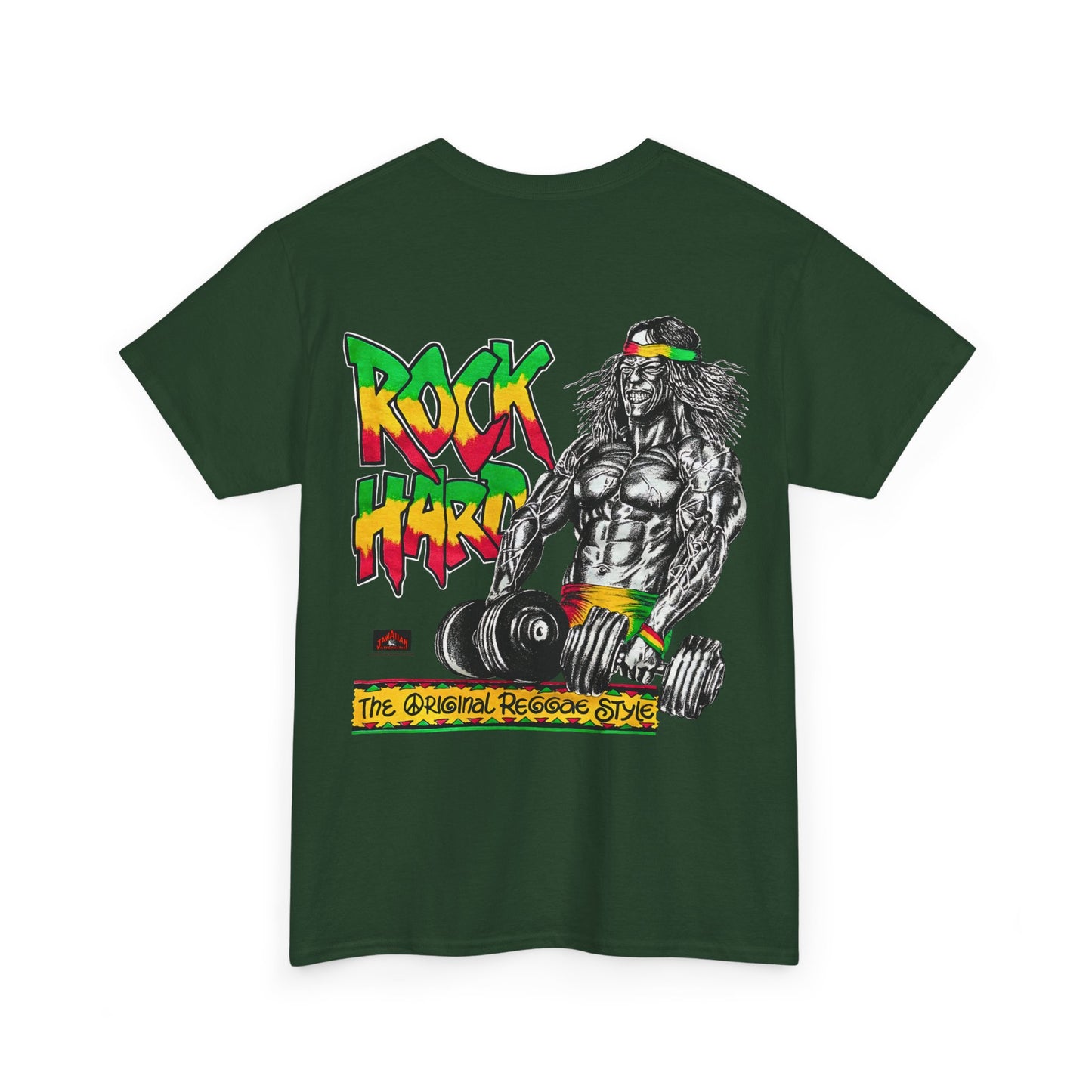 Jawaiian Strength Rock Hard The Original Reggae Style Vintage 90s Design New Print Unisex Heavy Cotton Tee