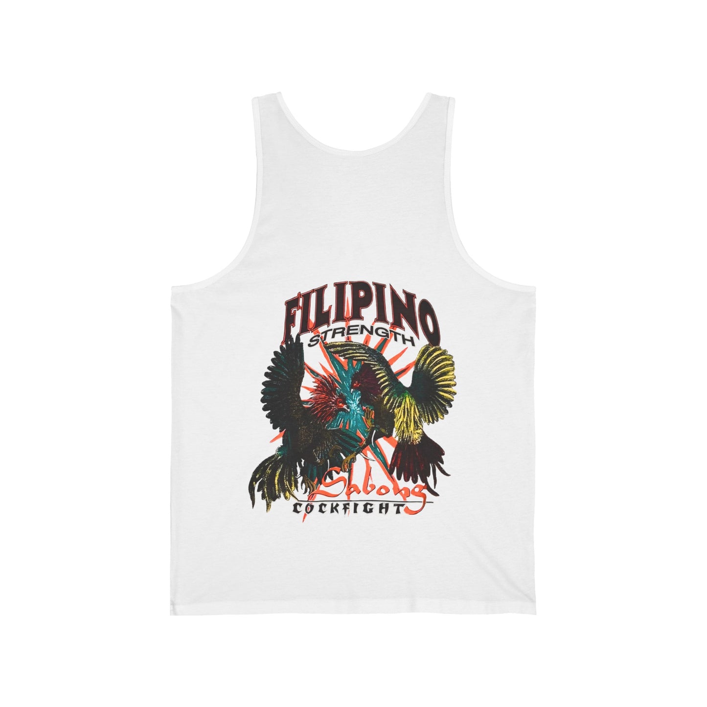 Filipino Strength Sabong Cockfight Vintage Design 90s New Print Unisex Jersey Tank