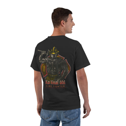 Hawaiian Strength Fire Fighter Ka Kainai ahi Vintage Design 90s New Print Beefy-T®  Short-Sleeve T-Shirt