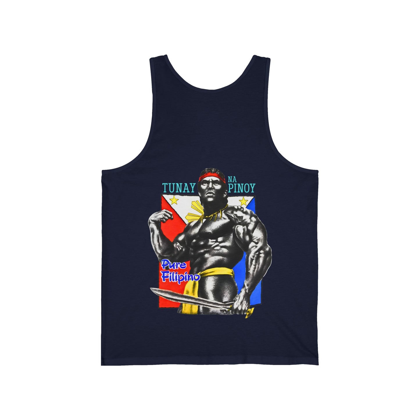 Filipino Strength Tunay Na Pinoy Pure Filipino Vintage Design 90s New Print Unisex Jersey Tank