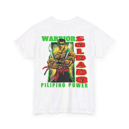 Filipino Strength Soldado Warrior Pilipino Power Vintage Design 90s New Print Unisex Heavy Cotton Tee
