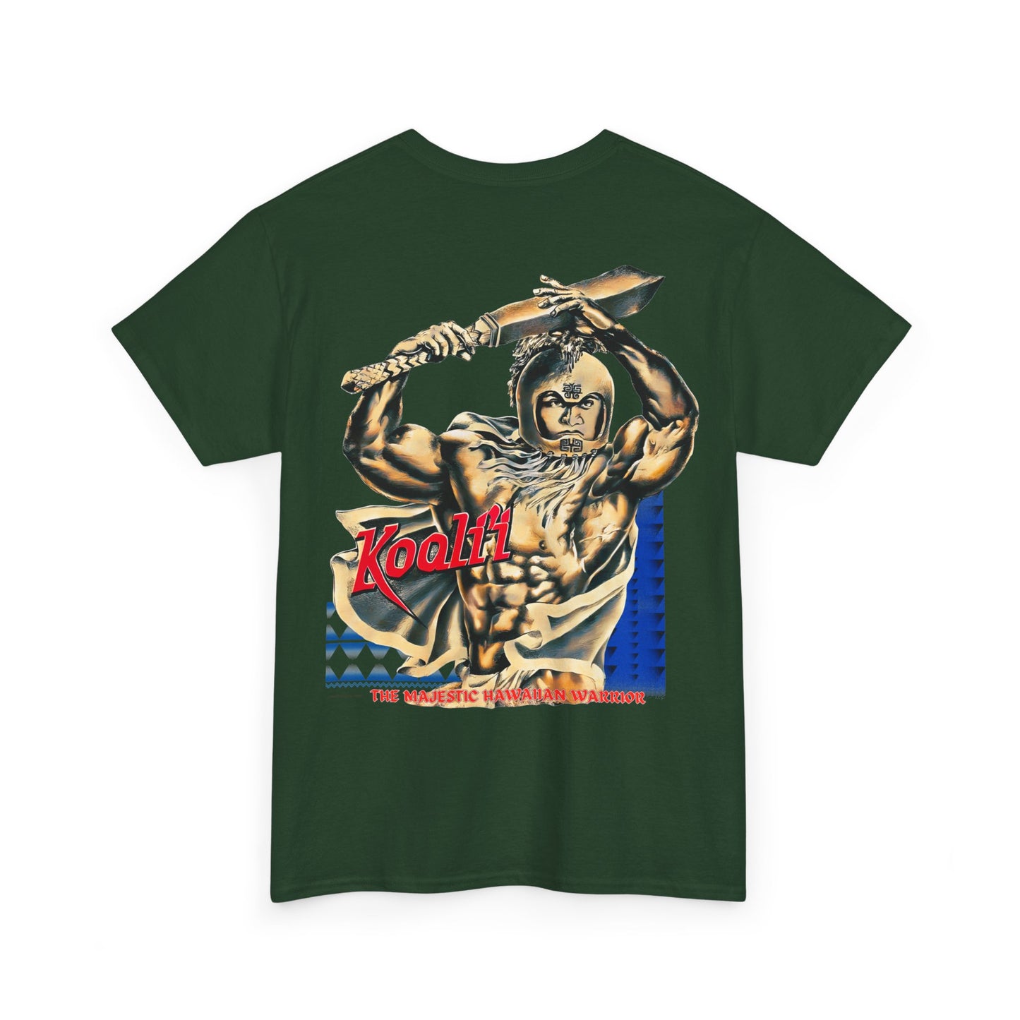 Hawaiian Strength Koali'i The Majestic Hawaiian Warrior Vintage Design 90s New Print Unisex Heavy Cotton Tee