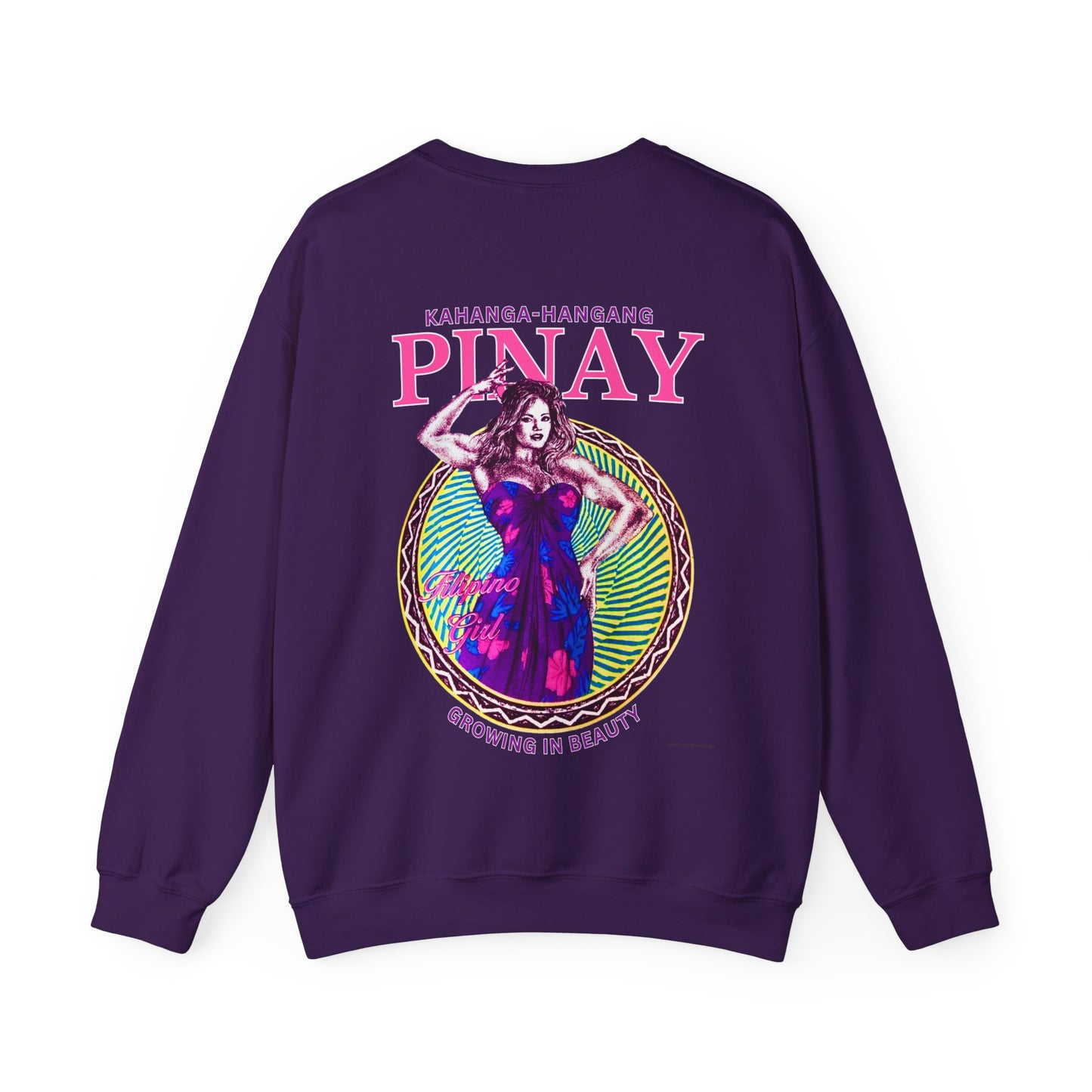 Filipino Strength Pinay Growing in Beauty Filipino Girl Kahanga Hangang Vintage Design 90s New Print Unisex Heavy Blend™ Crewneck Sweatshirt