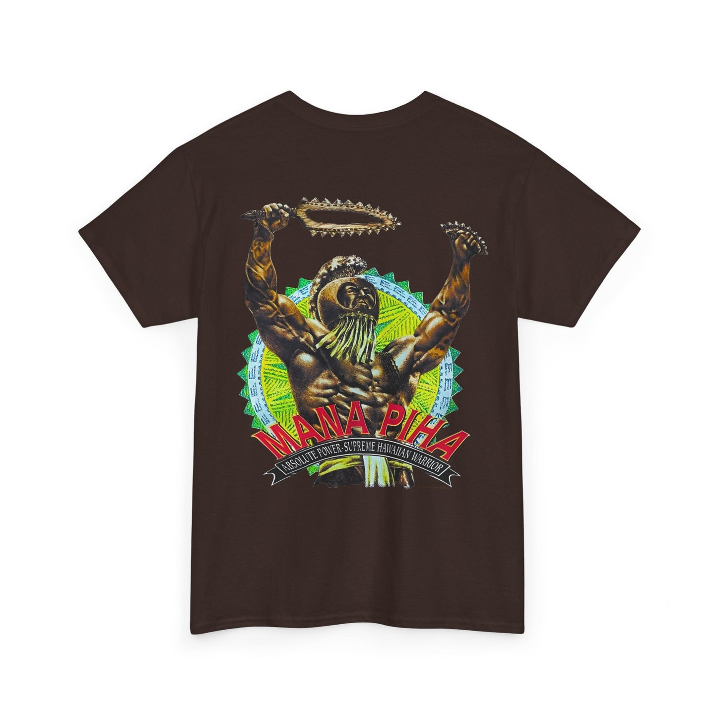 Hawaiian Strength Mana Piha Vintage Design 90s New Print Unisex Heavy Cotton Tee
