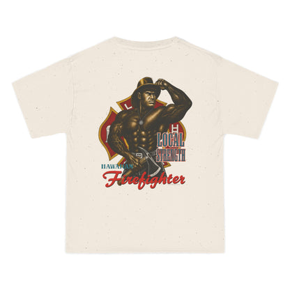 Hawaiian Strength Hawaiian Firefighter Local Strength Vintage 90s Design New Print Beefy-T®  Short-Sleeve T-Shirt