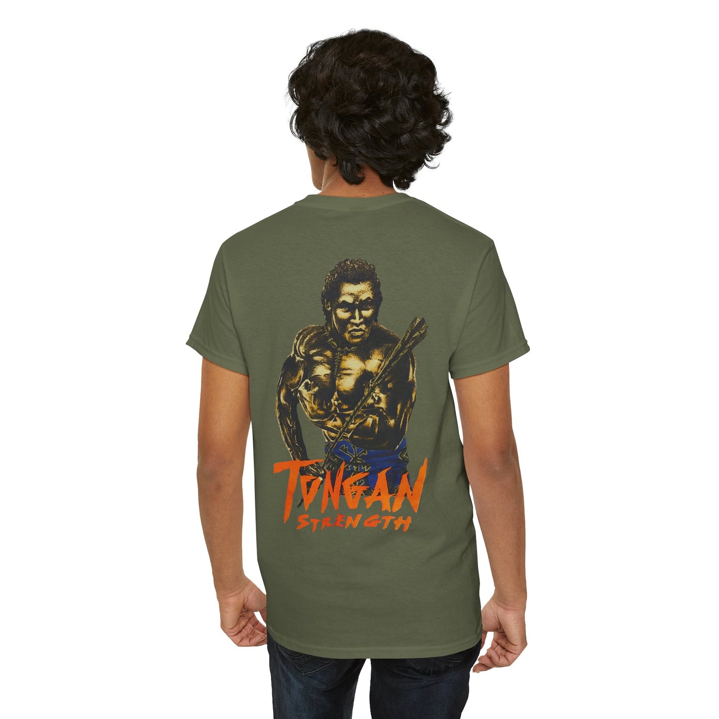 Local Strength Tongan Strength Vintage Design 90s New Print Unisex Heavy Cotton Tee