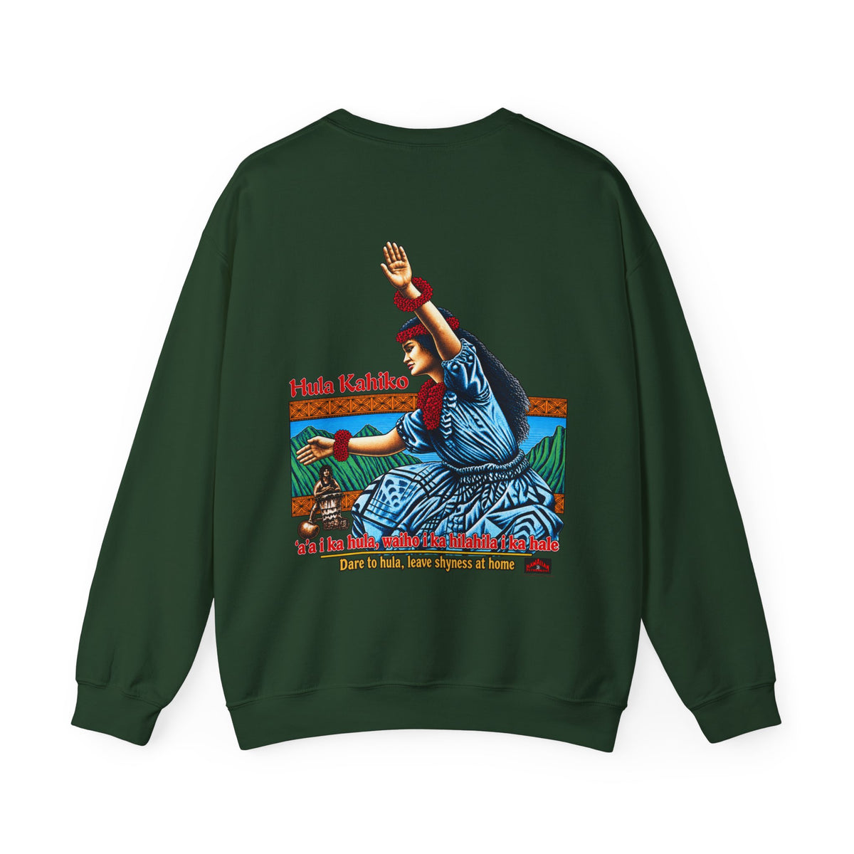 Hawaiian Strength Hula Kahiko Dare to Hula Unisex Heavy Blend™ Crewneck Sweatshirt