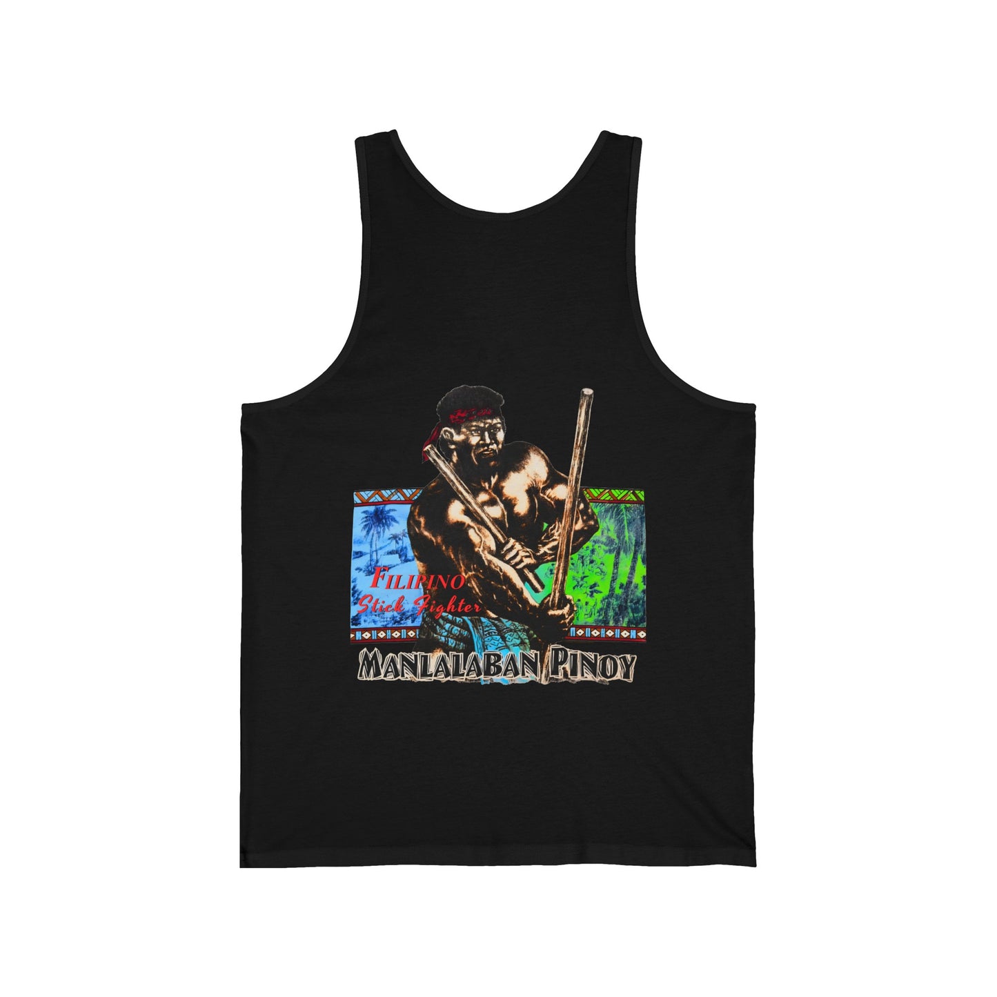 Filipino Strength Manlalaban Pinoy Stick Fighter Vintage Design 90s New Print Unisex Jersey Tank