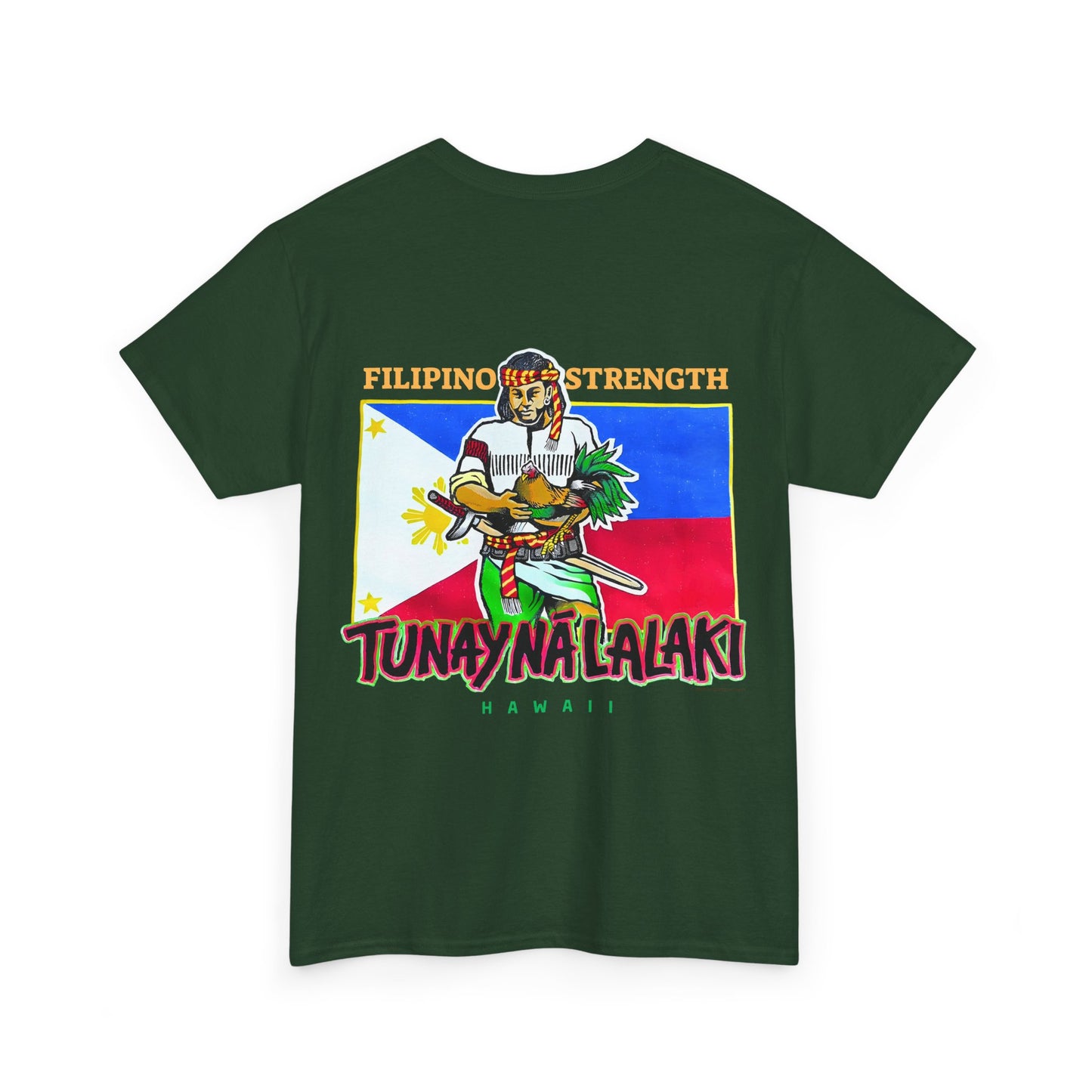 Filipino Strength Tunay Na Lalaki Filipino Strength Hawaii Vintage Design 90s New Print Unisex Heavy Cotton Tee