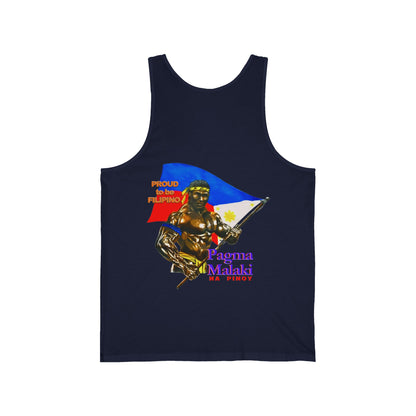 Filipino Strength Proud to be Filipino Pagma Malaki Na Pinoy Vintage Design 90s New Print Unisex Jersey Tank