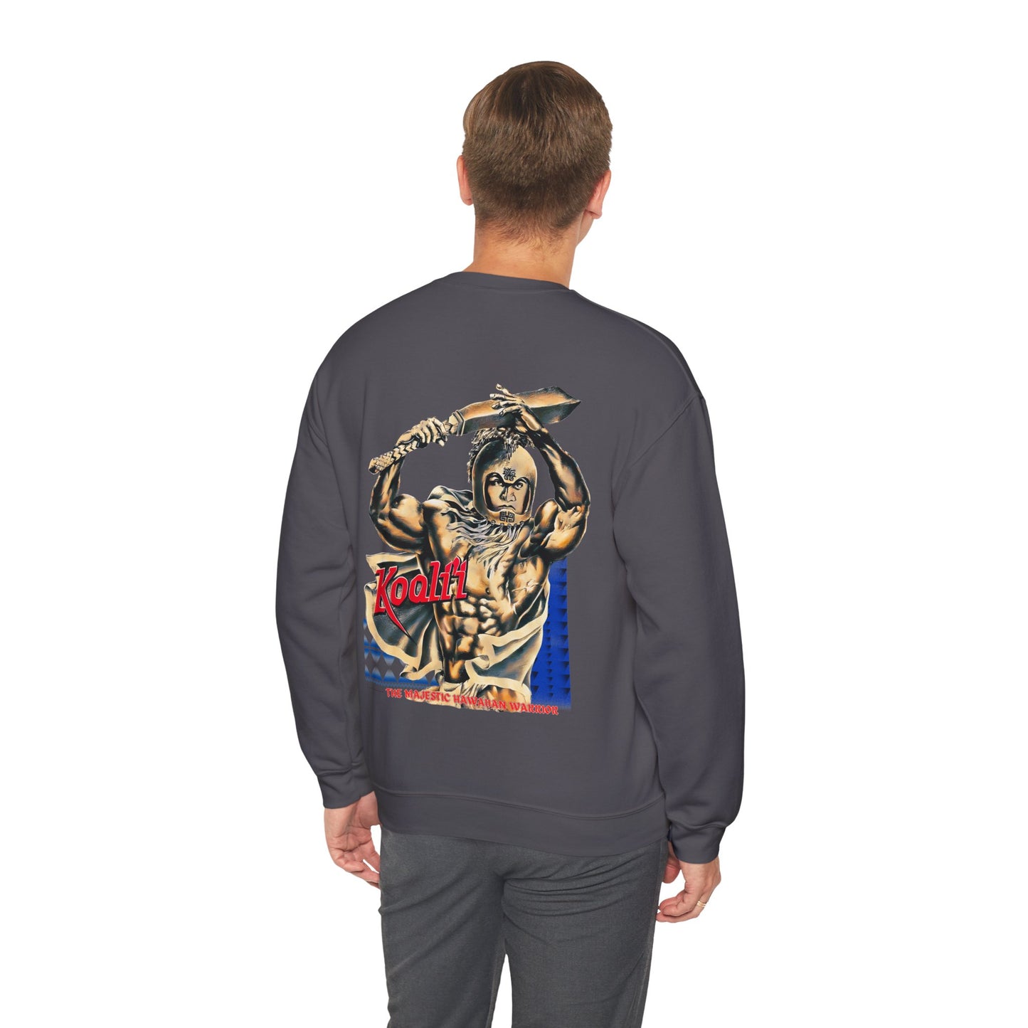 Hawaiian Strength Koali'i The Majestic Hawaiian Warrior Vintage Design 90s New Print Unisex Heavy Blend™ Crewneck Sweatshirt