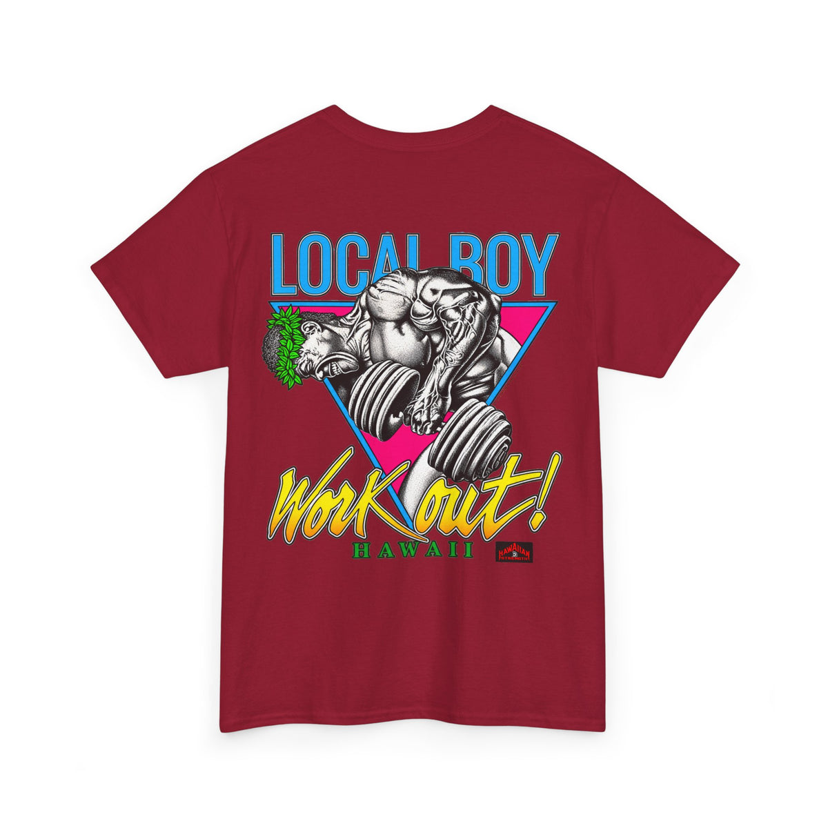 Hawaiian Strength Local Boy Work Out Hawaii Unisex Heavy Cotton Tee