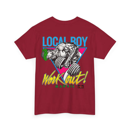 Hawaiian Strength Local Boy Work Out Hawaii Unisex Heavy Cotton Tee