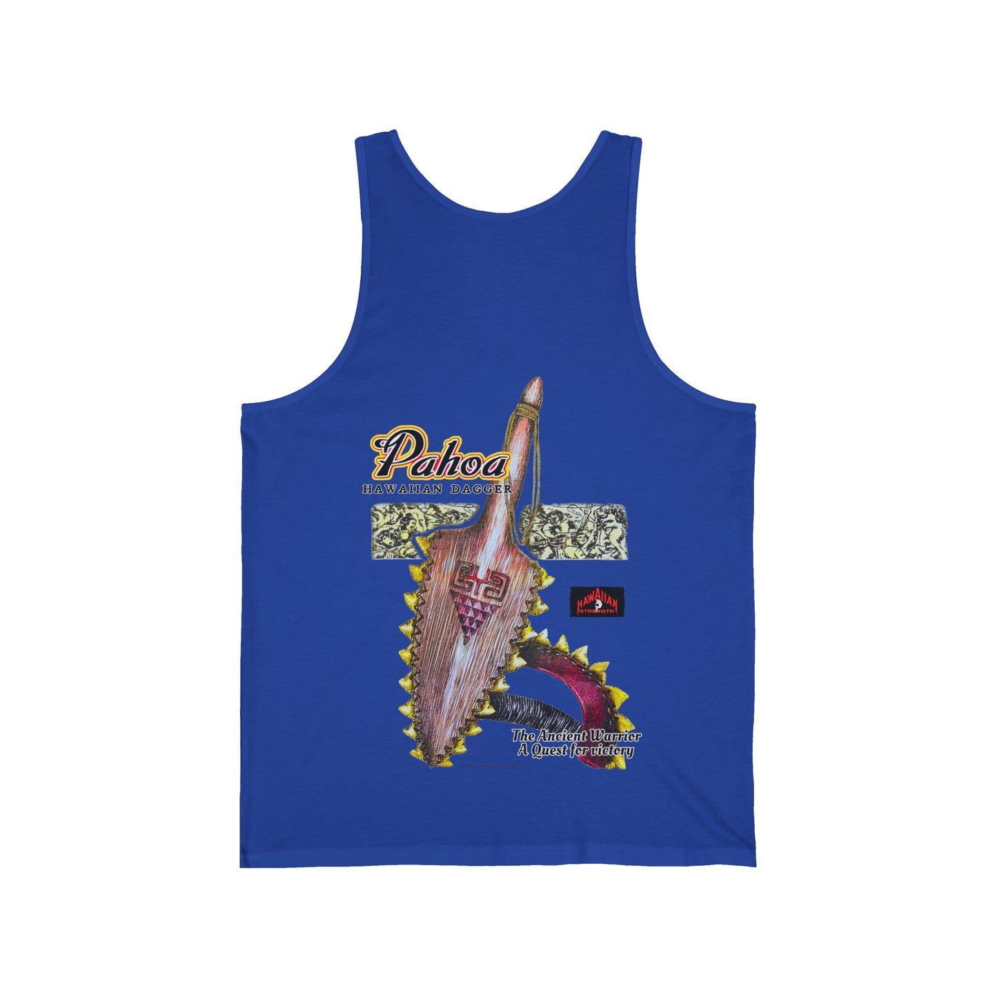 Hawaiian Strength Pahoa Hawaiian Dagger Vintage 90s Design New Print Unisex Jersey Tank