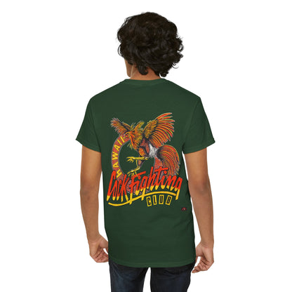 Hawaiian Strength Cockfighting Club Hawaii Vintage Design 90s New Print Unisex Heavy Cotton Tee