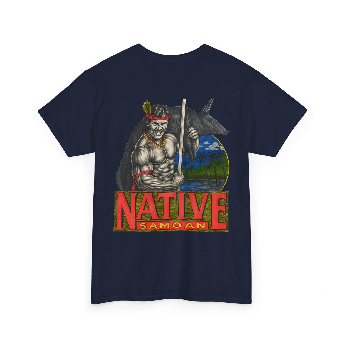Samoan Strength Native Samoan Vintage 90s Design New Print Unisex Heavy Cotton Tee