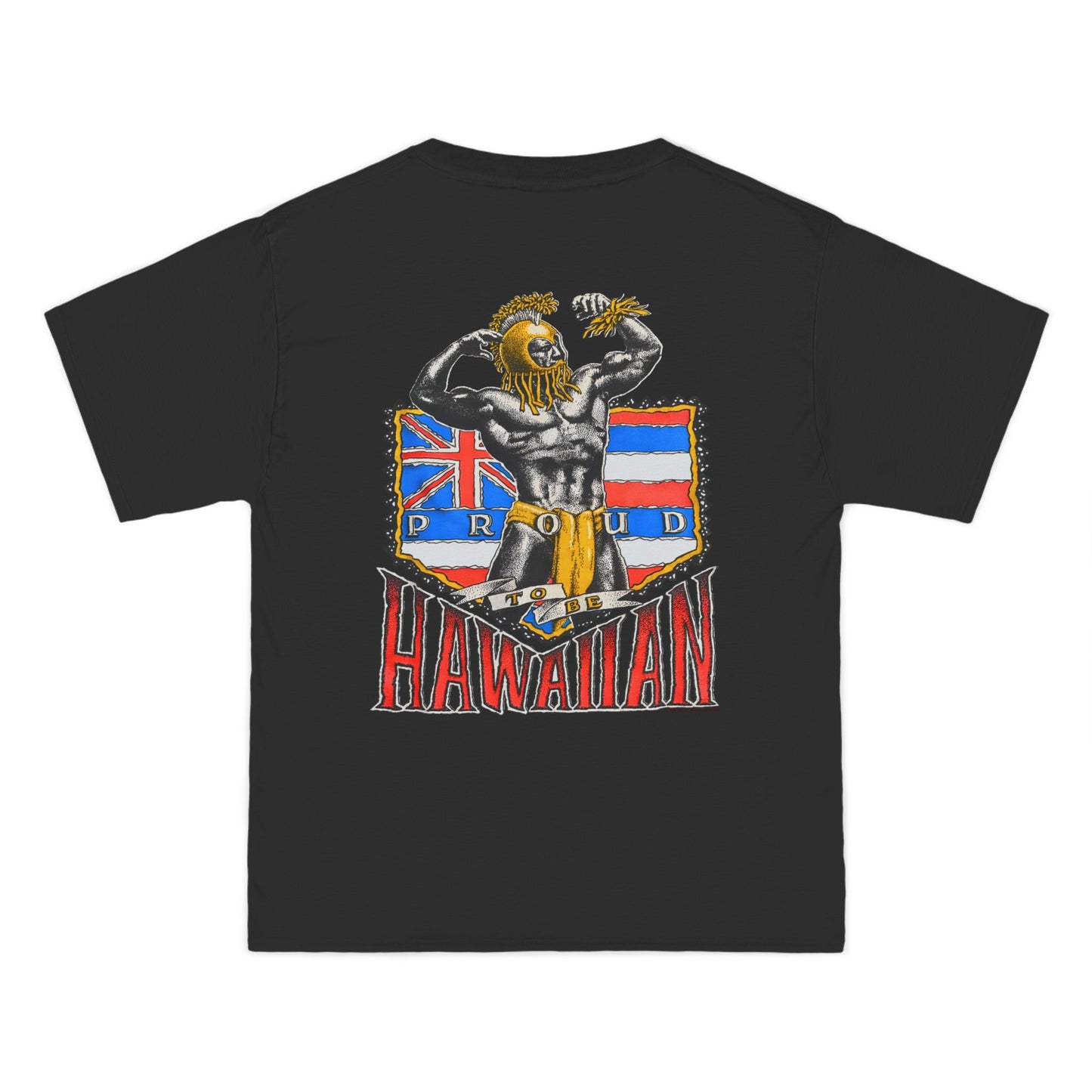 Hawaiian Strength Proud To Be Hawaiian Vintage Design 90s New Print Beefy-T®  Short-Sleeve T-Shirt