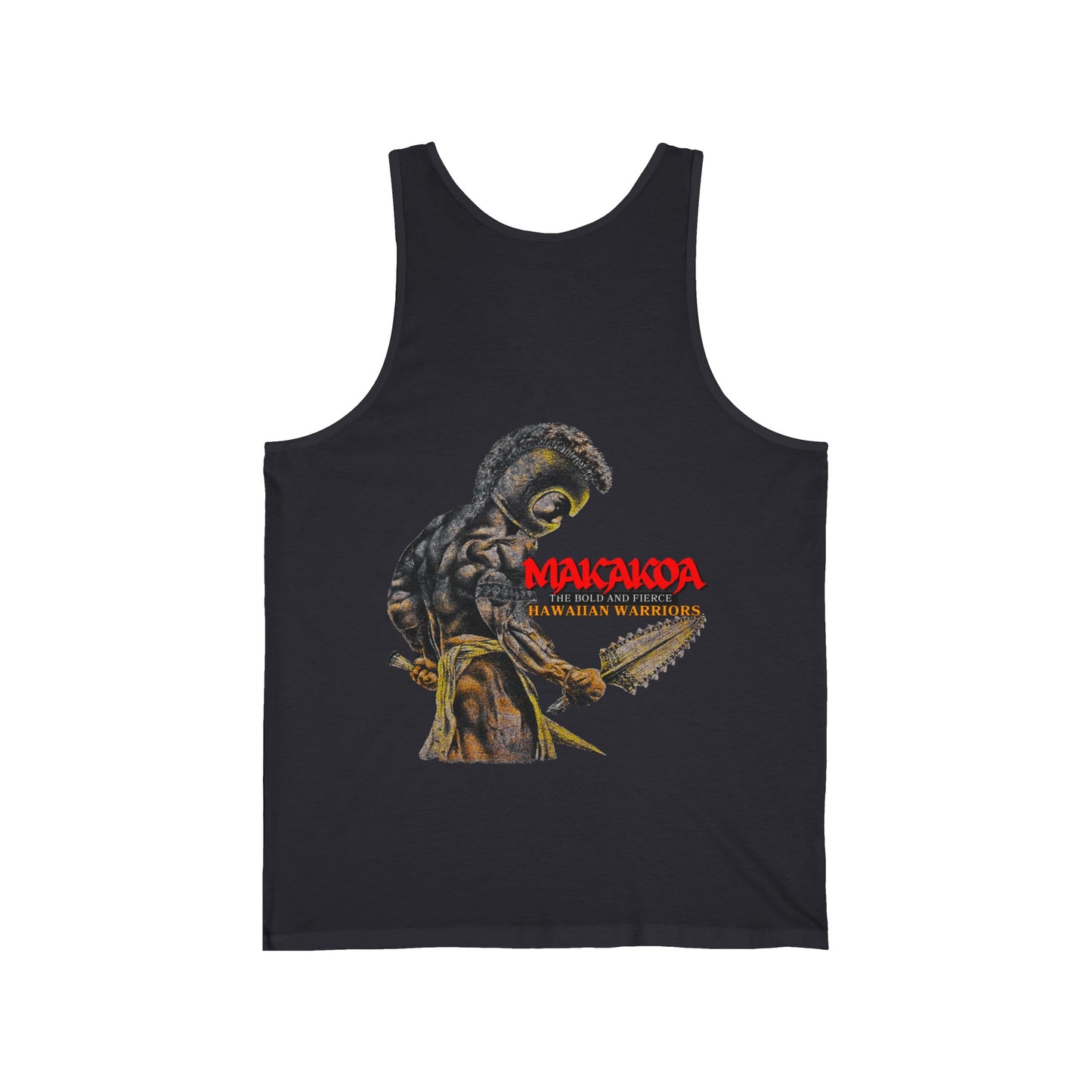 Hawaiian Strength Makakoa The Bold and Fierce Hawaiian Warriors Vintage Design 90s New Print Unisex Jersey Tank