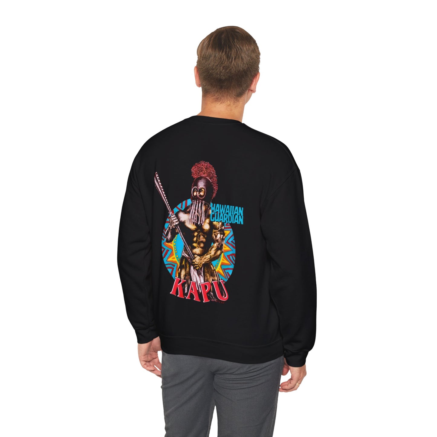 Hawaiian Strength Kapu Hawaiian Guardian Vintage Design 90s New Print Unisex Heavy Blend™ Crewneck Sweatshirt