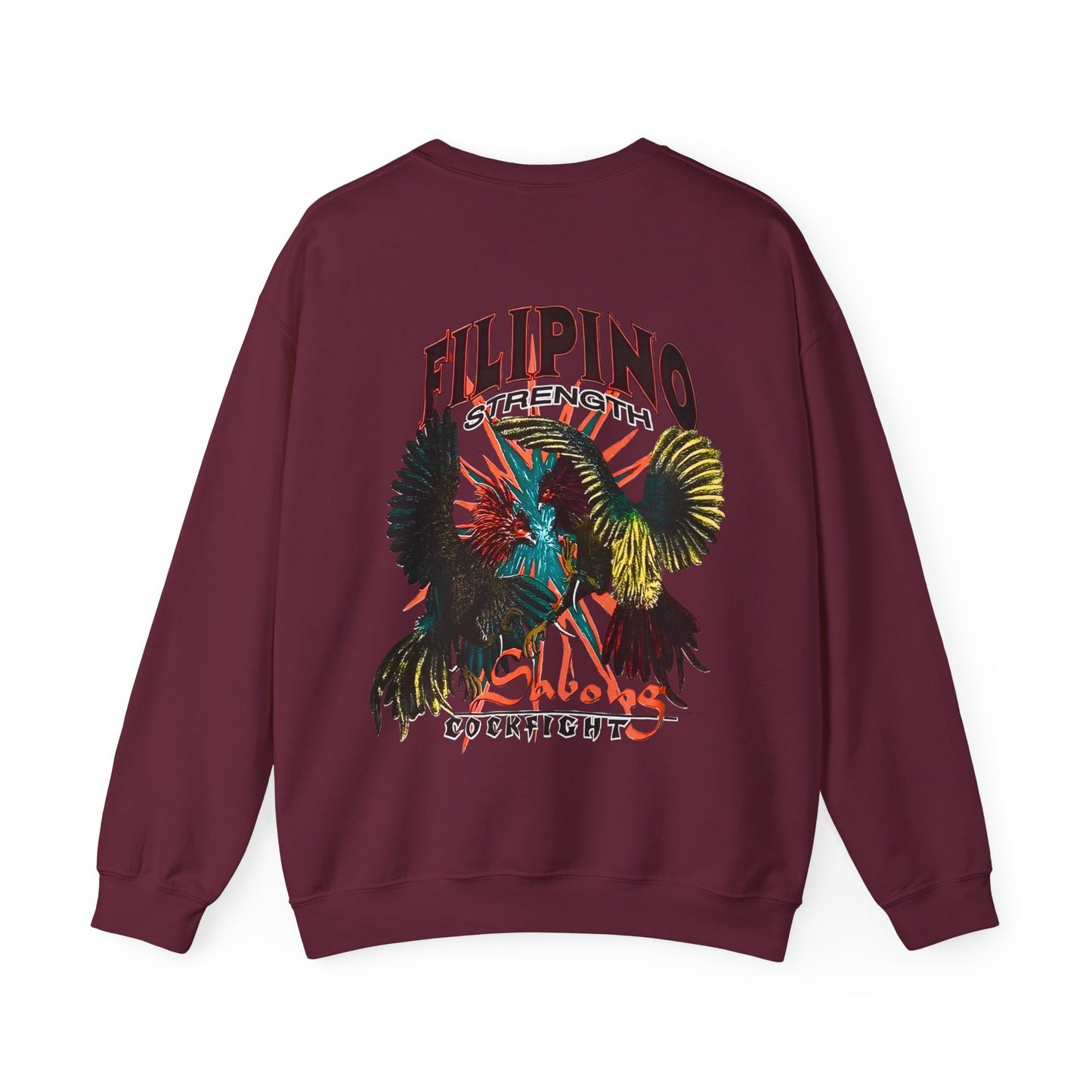 Filipino Strength Sabong Cockfight Vintage Design 90s New Print Unisex Heavy Blend™ Crewneck Sweatshirt