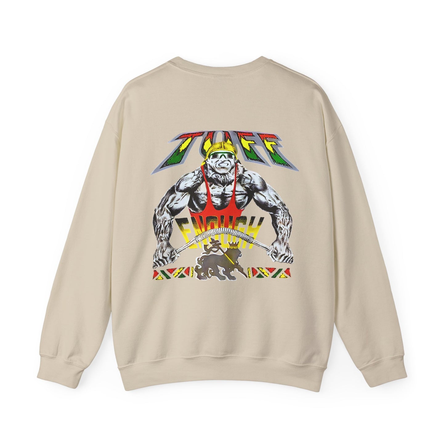 Jawaiian Strength Tuff Enough Vintage Design 90s New Print Unisex Heavy Blend™ Crewneck Sweatshirt