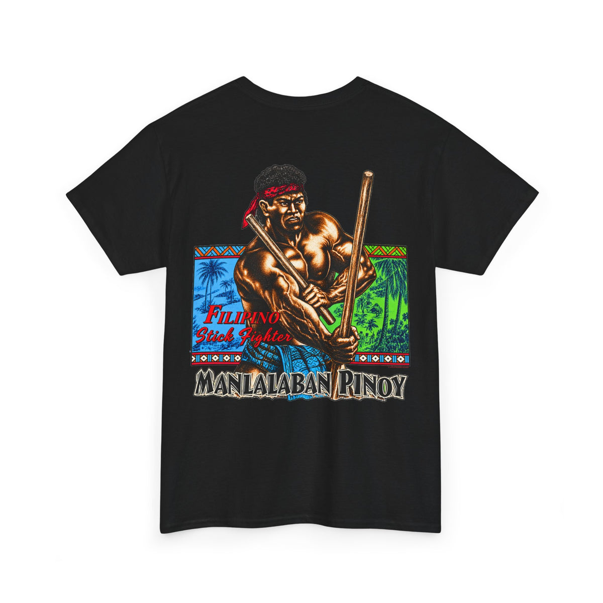 Filipino Strength Manlalaban Pinoy Stick Fighter Unisex Heavy Cotton Tee