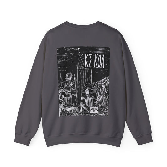 Hawaiian Strength Brave Warriors Ke Koa Vintage Design 90s New Print Unisex Heavy Blend™ Crewneck Sweatshirt