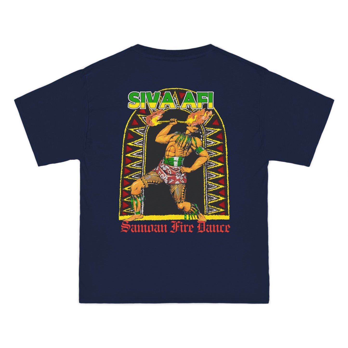 Samoan Strength Siva Afi Samoan Fire Dance Vintage Design 90s New Print Beefy-T®  Short-Sleeve T-Shirt