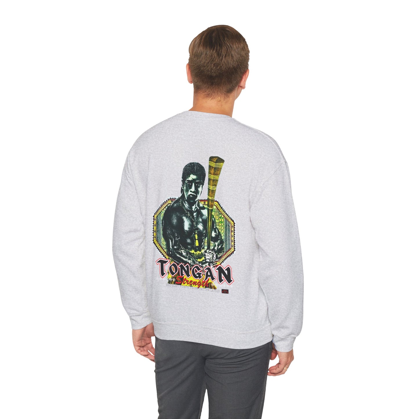 Local Strength Tongan Strength Brought Forth From Native Lands Vintage Design 90s New Print Unisex Heavy Blend™ Crewneck Sweatshirt