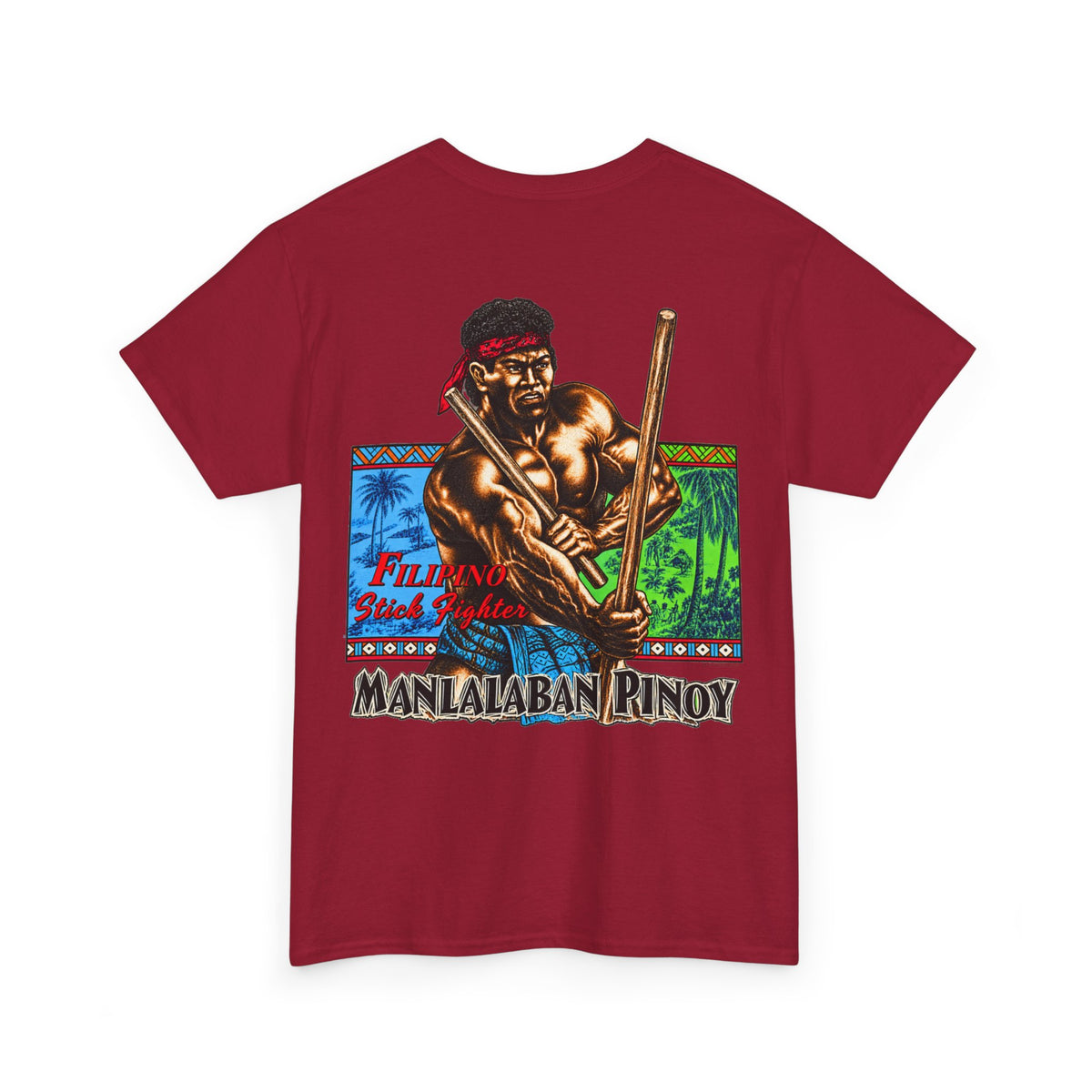 Filipino Strength Manlalaban Pinoy Stick Fighter Unisex Heavy Cotton Tee