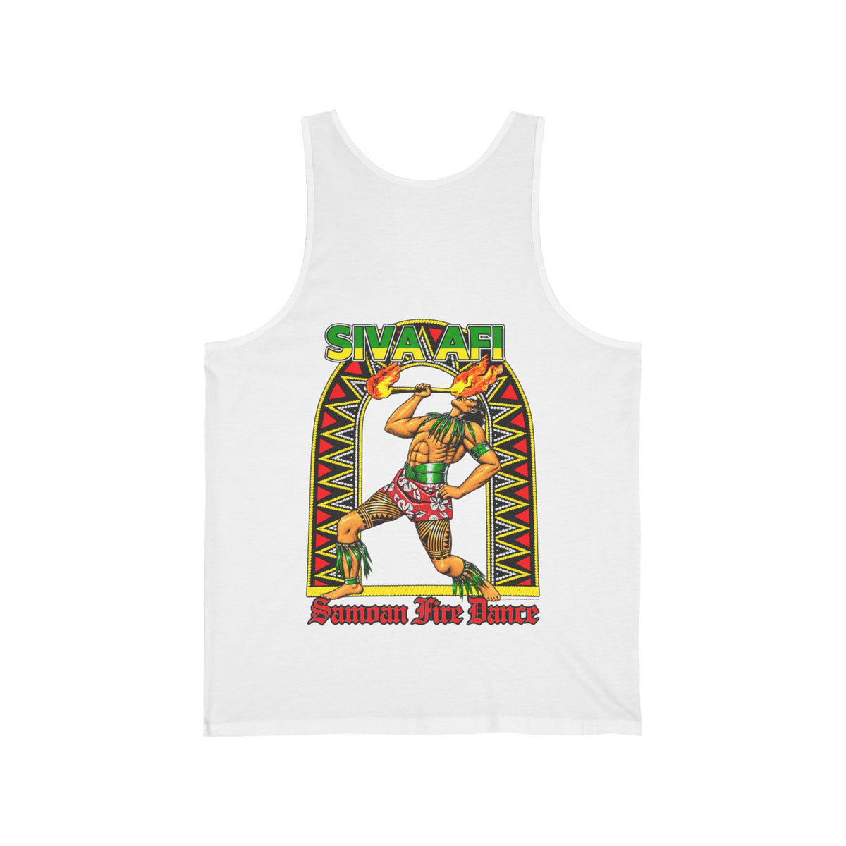 Samoan Strength Siva Afi Samoan Fire Dance Unisex Jersey Tank