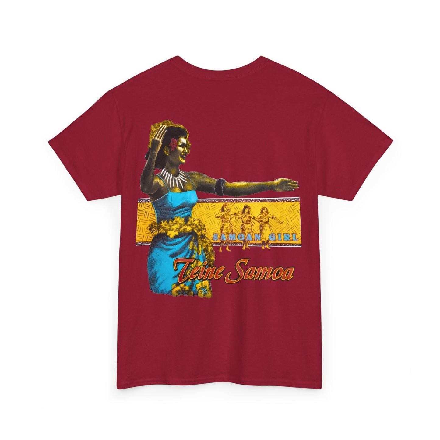 Samoan Strength Samoan Girl Teine Samoa Shirt Vintage Design 90s New Print T-shirt Unisex Heavy Cotton Tee