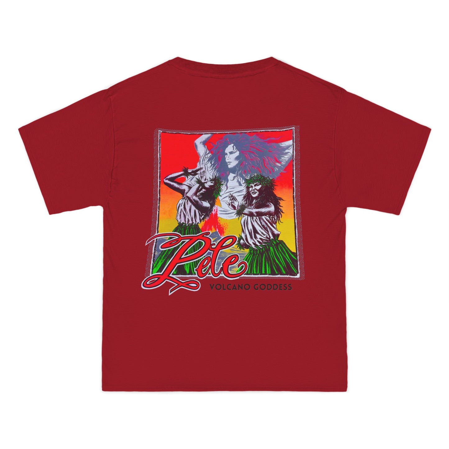 Hawaiian Strength Pele Volcano Goddess Vintage Design 90s New Print Beefy-T®  Short-Sleeve T-Shirt