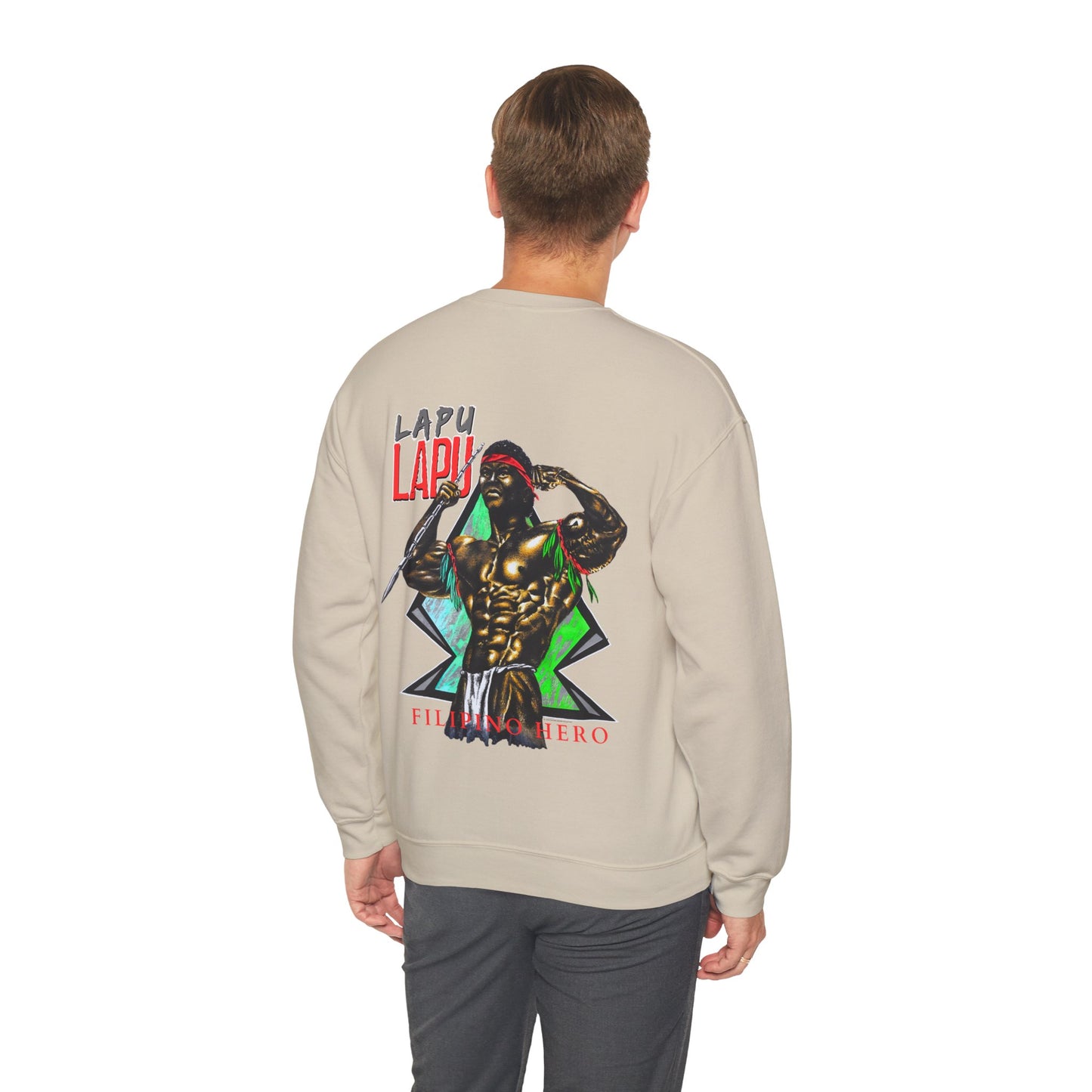 Filipino Strength Lapu Lapu Filipino Hero Vintage Design 90s New Print Unisex Heavy Blend™ Crewneck Sweatshirt