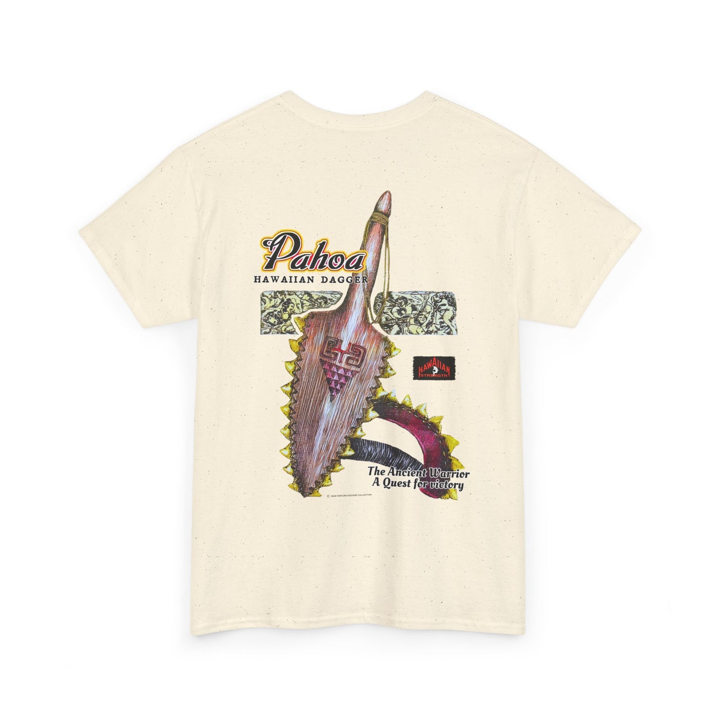 Hawaiian Strength Pahoa Hawaiian Dagger Vintage 90s Design New Print Unisex Heavy Cotton Tee