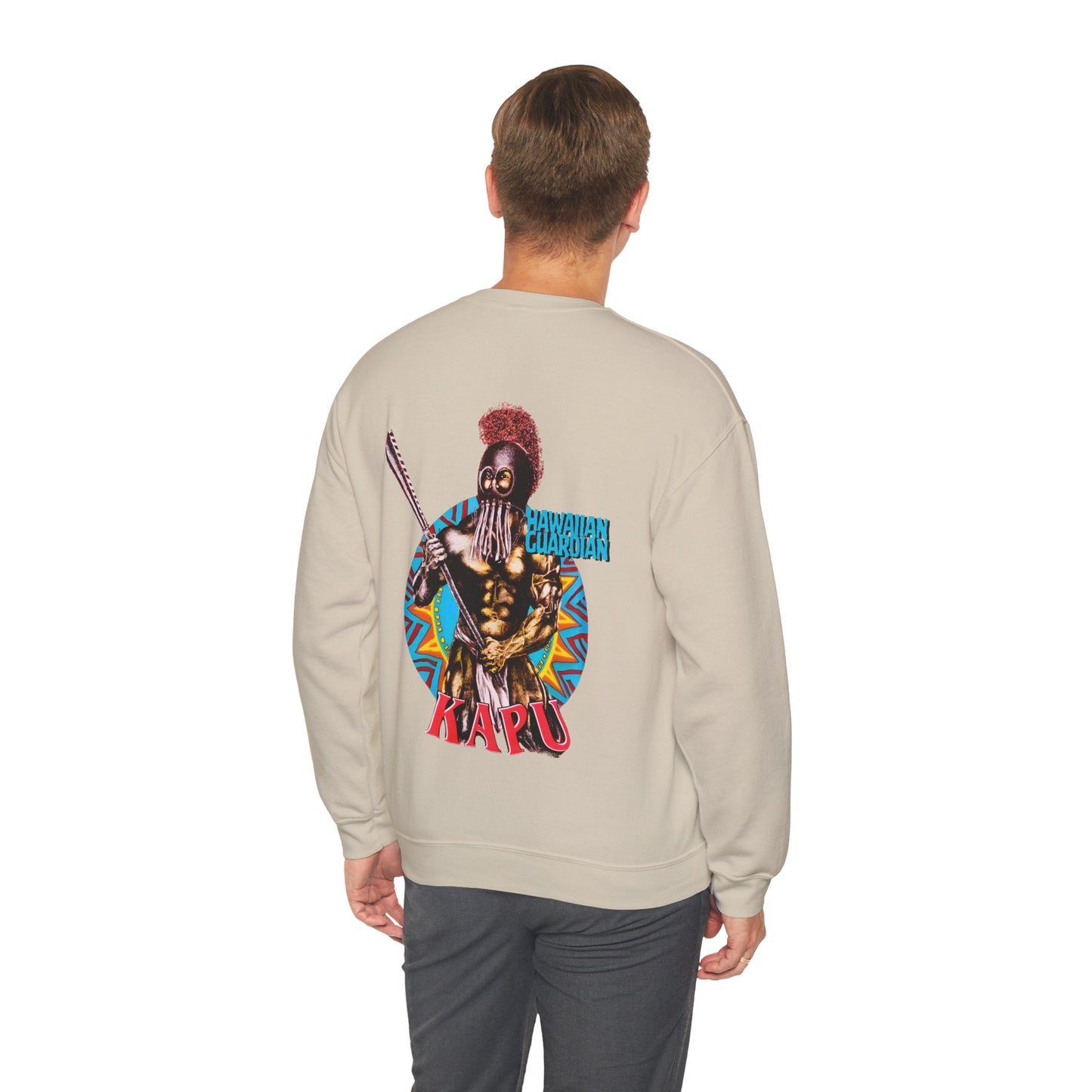 Hawaiian Strength Kapu Hawaiian Guardian Vintage Design 90s New Print Unisex Heavy Blend™ Crewneck Sweatshirt