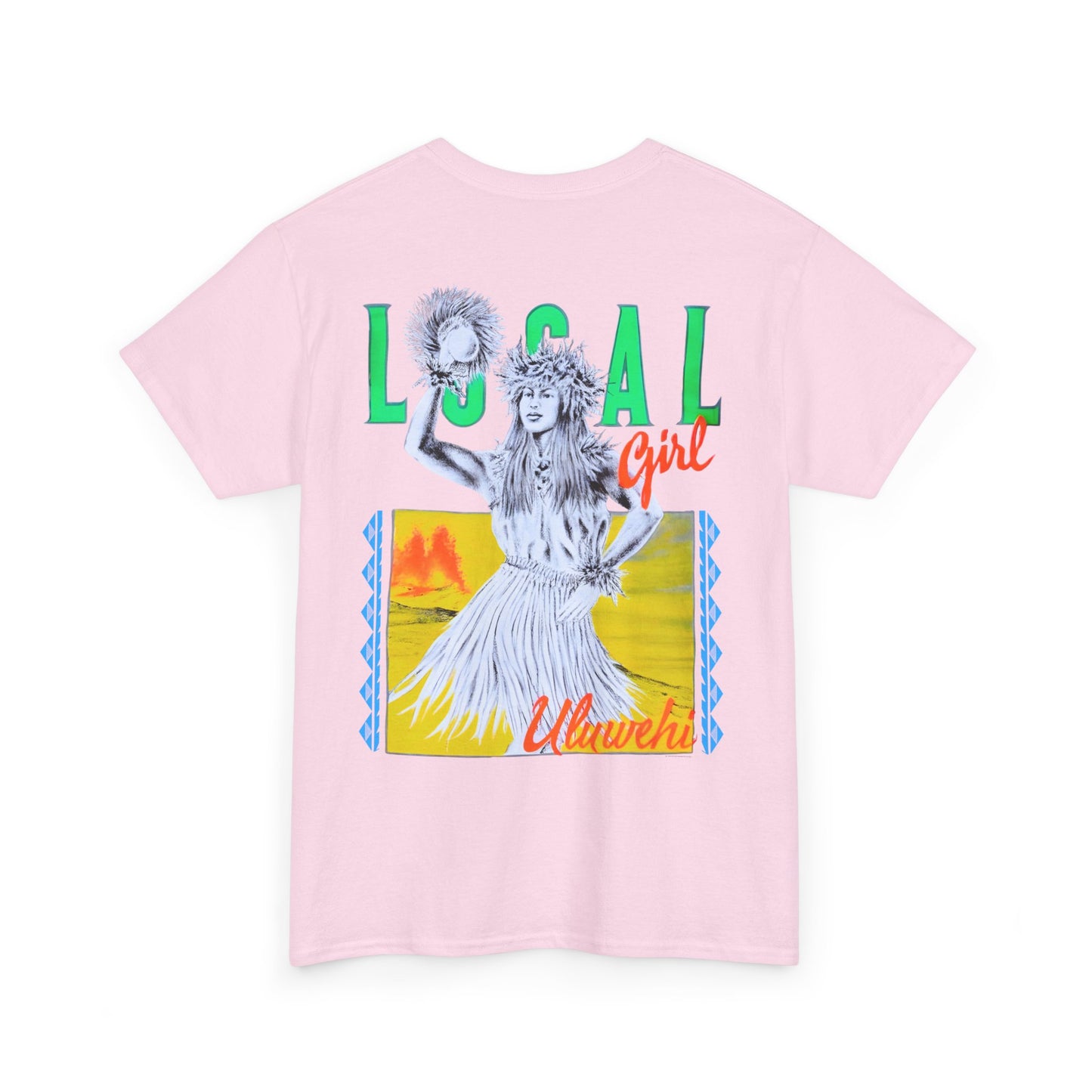 Hawaiian Strength Local Girl Uluwehi Vintage Design 90s New Print T-shirt Unisex Heavy Cotton Tee