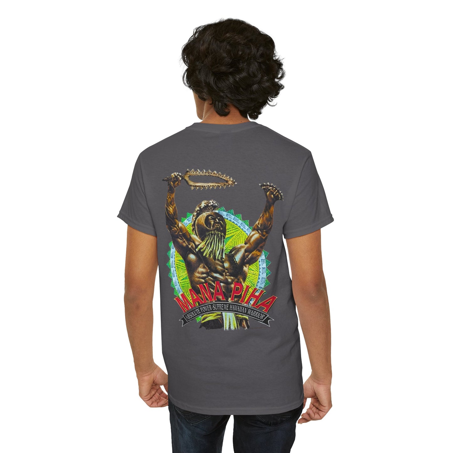 Hawaiian Strength Mana Piha Vintage Design 90s New Print Unisex Heavy Cotton Tee