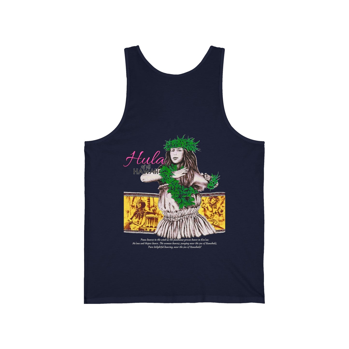 Hawaiian Strength Hula of all Hawaii Vintage Design 90s New Print Unisex Jersey Tank